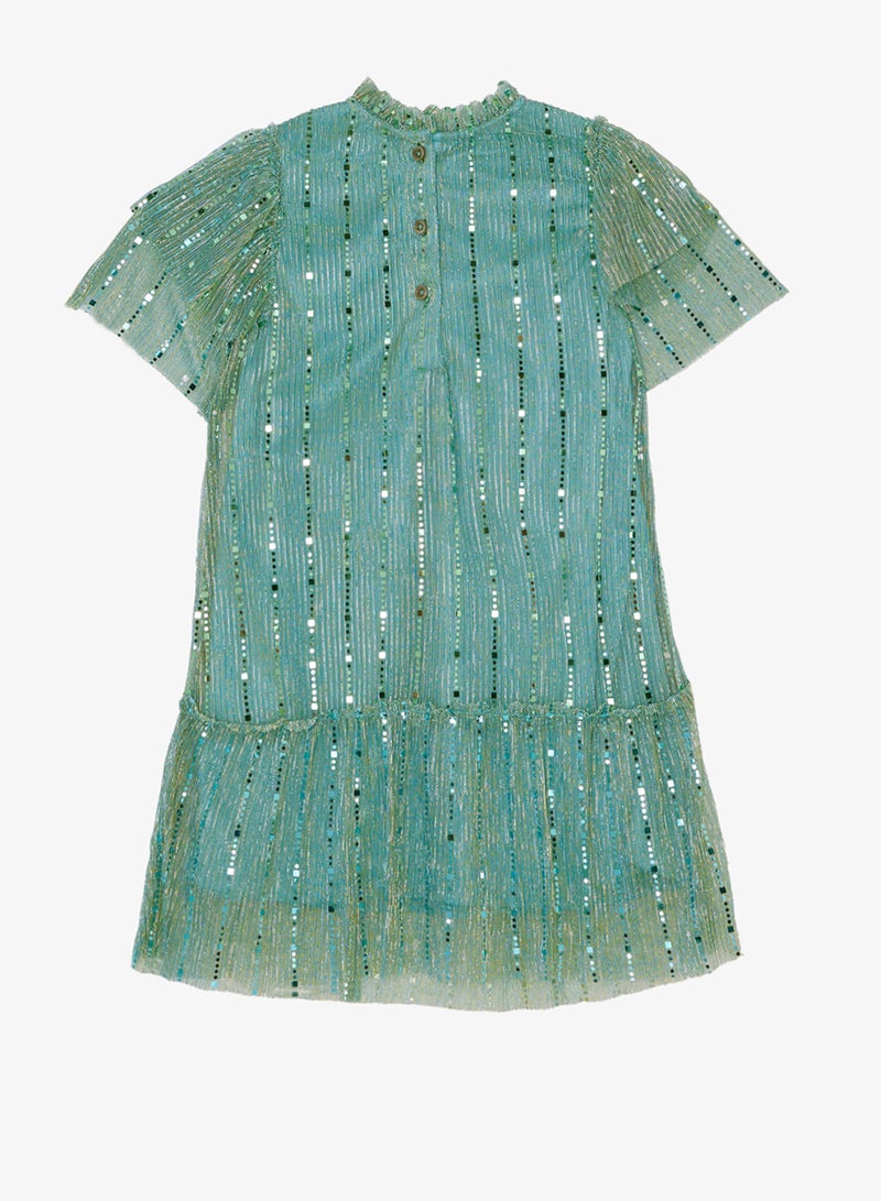 ريبلز مع نمشي فستان حفلات بناتي بالترتر - Image 2