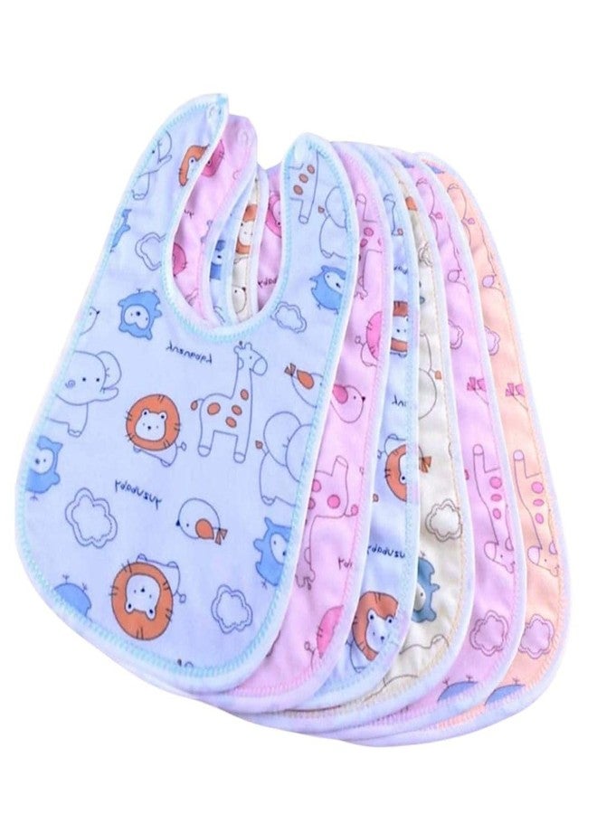 ROFORUF Waterproof Spill Resistant Baby Apron/Bib, Baby Bibs For 6 to 12 Months, Fastdry Bibs, Soft Cotton Bib (Pack of 6)(6) - Image 1