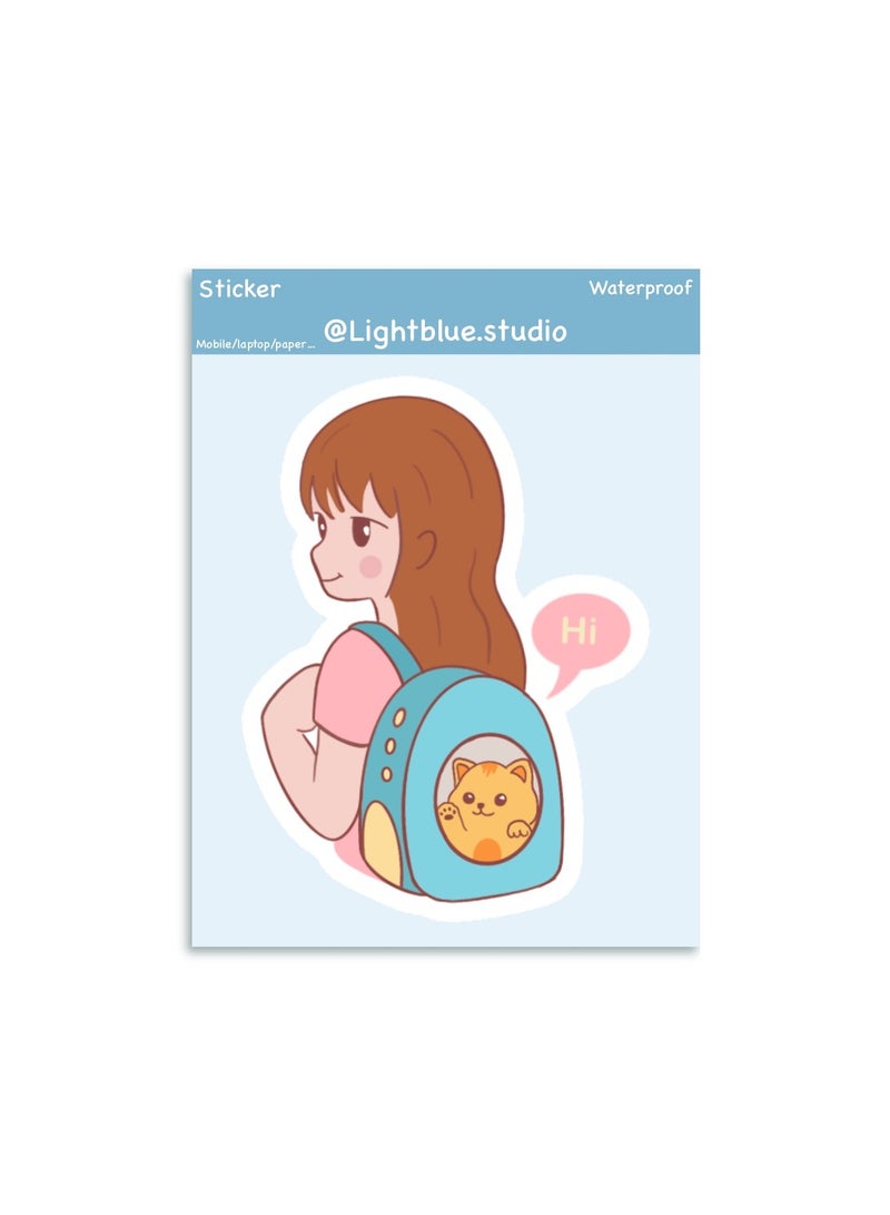 Boomah Accessories 1-Piece Creative Travel Waterproof Vinyl Stickers, for Laptop , Mobile , Mug , Suitcase , Guitar for kids, adult , girls, nursery 8x6cm - Image 2