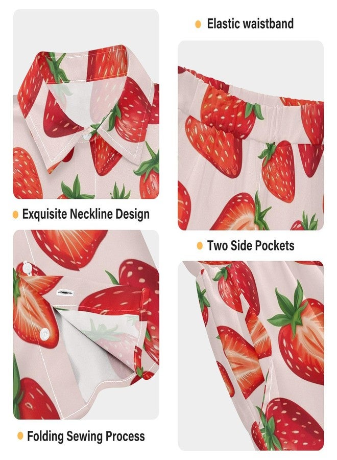 Boccsty Exotic Fruit Red Strawberry Boy Summer Shorts Sets Hawaiian Toddler Boys T-Shirt & Pants 2 Pcs 4T - Image 3