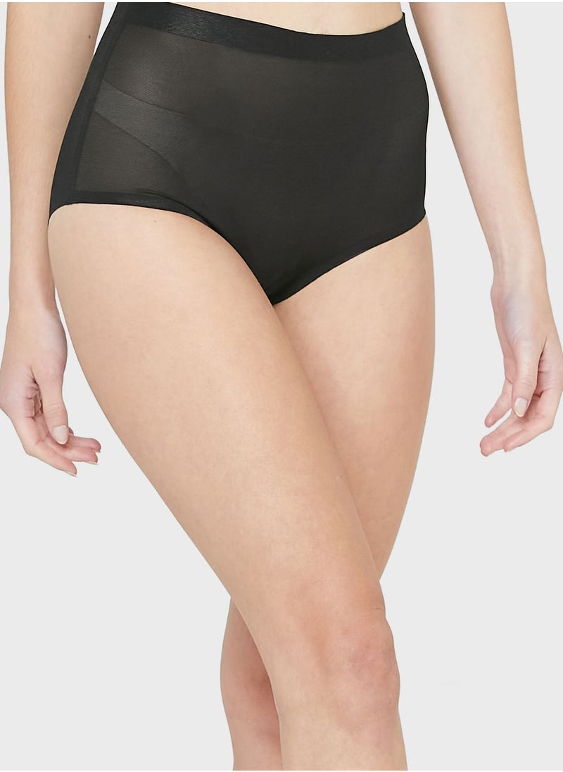 Cotton On Body - High Waist Mesh Brief - Image 1