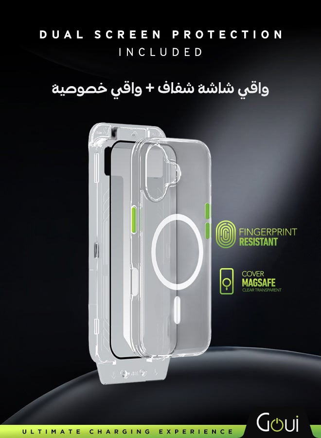 Goui iPhone 17 6-in-1 Complete Protection Package – MagSafe Full Protection Kit with an Anti-Yellowing iPhone 17 Cover, Two Screen Protectors (Clear + Privacy), and a Ceramic Camera Lens Protector. Compatible with MagSafe Charging, Providing 360-Degree Protection for Your Apple iPhone 17, Shockproof, and Long-Lasting Quality. Transparent - Image 3