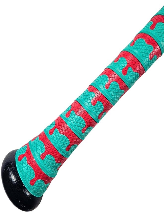 Diamond Drip Bat Grip Tape - 1.1mm Baseball & Softball Bat Wrap - Ice Cream Drip Design - Non-Slip, Shock-Absorbing, Durable Bat Handle Tape (Mid-Day Vice) - Image 2