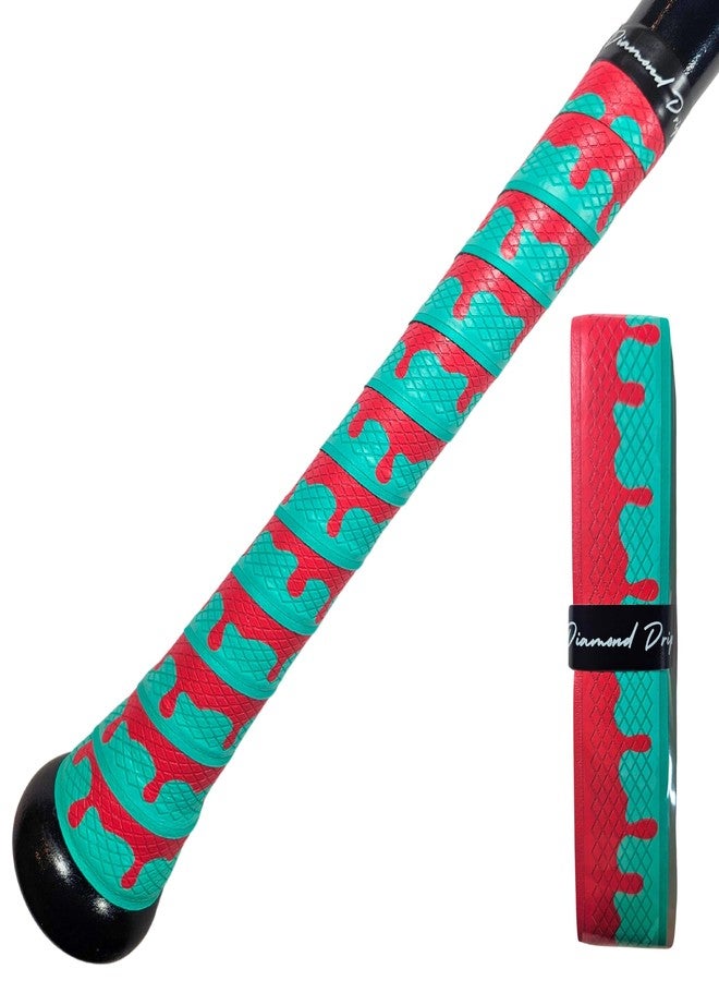 Diamond Drip Bat Grip Tape - 1.1mm Baseball & Softball Bat Wrap - Ice Cream Drip Design - Non-Slip, Shock-Absorbing, Durable Bat Handle Tape (Mid-Day Vice) - Image 4