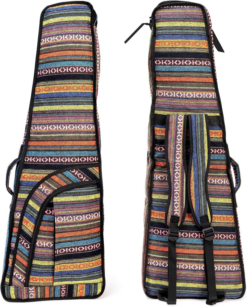 Tosnail Mini Strat Gig Bag with 10mm Padding, Shoulder Strap and Carry Handle, Vintage Electric Guitar Storage Case Bag - Bohemian Style - Image 1