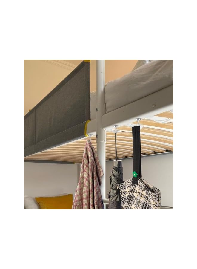 promass Pack of 10 Silver Magnetic Hooks for Fridge, 22 lb+ Strong Magnet Hooks for Hanging, Heavy Duty Neodymium Magnets with Hooks for Cruise, Bathroom, Kitchen, Garage, Doors, Lockers - Image 5