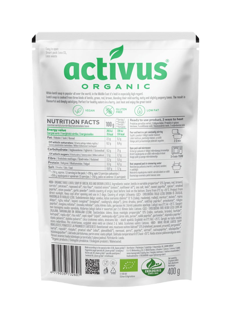 Activus Organic Three Lentil Soup - Image 2