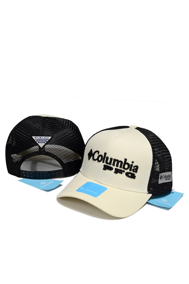 Columbia Mesh Trucker Cap - Cream  Black Design