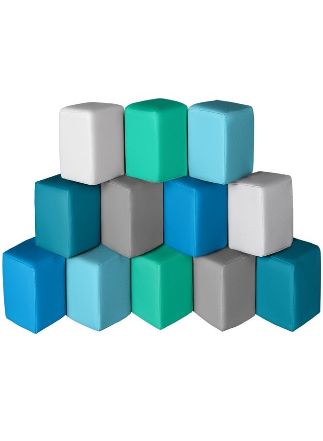 Hoohtoot Foam Building Blocks for Kids: 12-Pieces PU Leather Colorful Foam Blocks - Building Toys for Toddler - Giant Stacking Blocks Toys - Soft Indoor Playset for Birthday Gift Preschool Learning (Modern) - Image 1