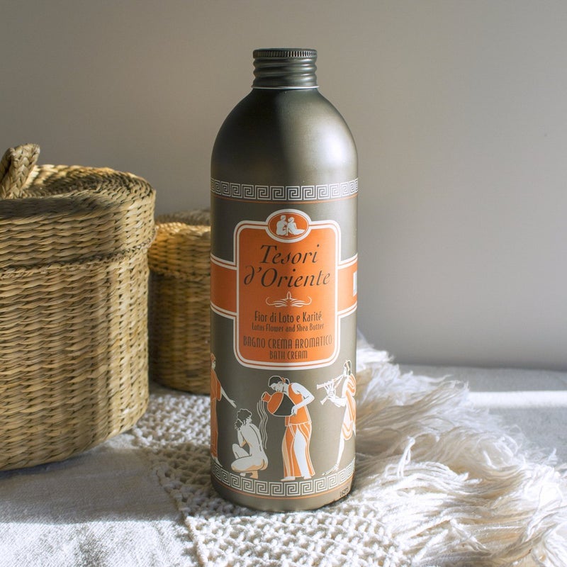 Tesori d'Oriente تيسوري دورينتي: "زهرة اللوتس وزبدة الشيا" كريم استحمام - 16.9 أونصة سائلة (500 مل) زجاجة [استيراد إيطالي] - Image 4