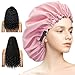 Aquior Shower Cap,Extra Adjustable Shower Caps for Women Double-Layer Waterproof Reusable Hair Cap, Large Size Hair Cap for All Hair,for Girls Spa Bath,Soft and Comfortable (Pink) - Image 2