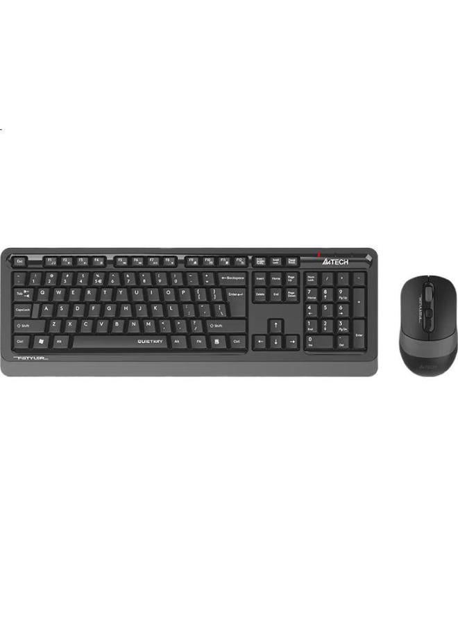 A4TECH A4Tech Fgs1010Q 104-Key Wireless Keyboard And Mouse Set, Quiet Ergonomic Laptop Office Typing Membrane Keyboard And Mouse Combo, Space Gray - Image 3