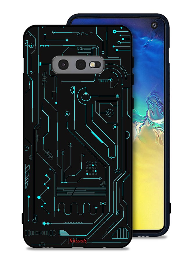 Tolwak Samsung Galaxy S10e Protective Case Cover Digital Art Circuits Minimalism Multiple Display - Image 1
