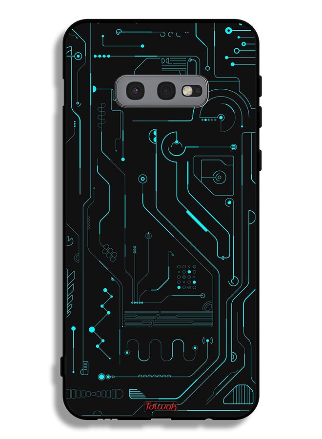 Tolwak Samsung Galaxy S10e Protective Case Cover Digital Art Circuits Minimalism Multiple Display - Image 2