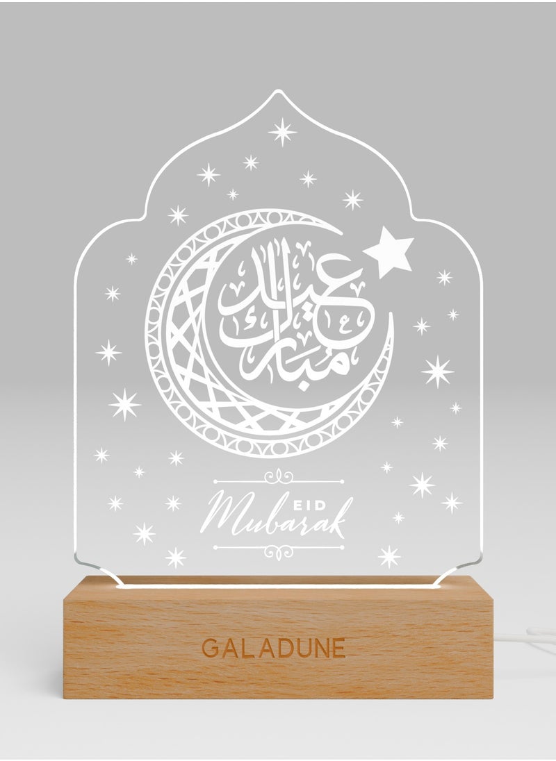 GALADUNE LED Acrylic Night Light, Elegant Crescent Moon with Arabic Calligraphy, Perfect for Ramadan and Islamic Celebrations, Home Decor, Night Lighting - pzsku/Z4282481FD6455EDB50E2Z/45/1741081794/e56959d6-d6ee-42f6-b9b7-fab35f0788fb