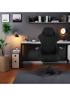 ACPLAY Fabric Gaming Chair with Footrest, Ergonomic High-Back Design, Adjustable Recline, Breathable & Durable Material, Lumbar Support for Adults, Black  - Image 2