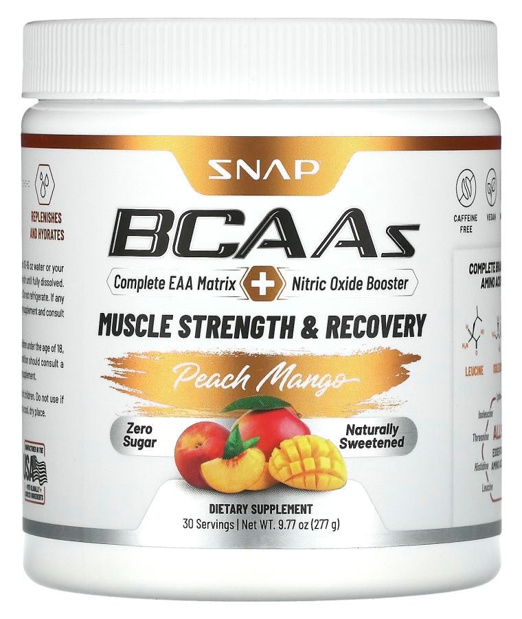 SNAP SUPPLEMENTS BCAAs Peach Mango 9.77 oz (277 g)