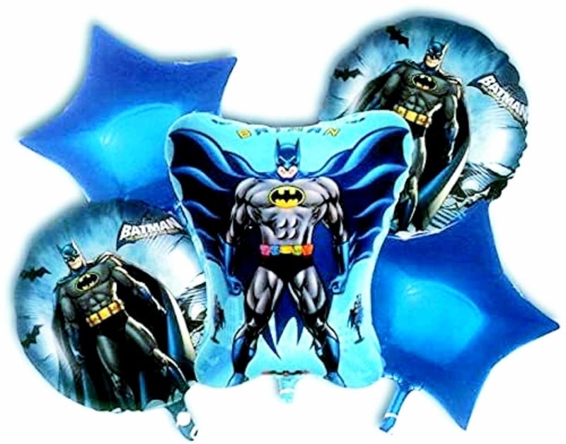 فام FAM 5 قطع مجموعة بالون الخفافيش بالونات خارقة الخفافيش تحت عنوان ديكور لعيد ميلاد الاطفال حفلة الخفافيش احباط بالون الخفافيش عيد ميلاد ديكورتيون - Image 2