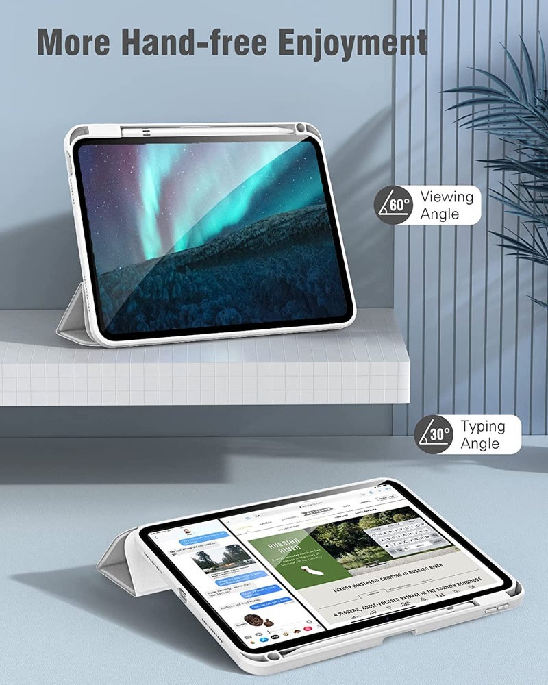 ProElite Case Cover for Apple iPad (A16) 11th/10th Generation (2025/2022), Transparent case Cover with Pencil Holder for iPad 11th/10th Gen 2025/2022, Grey - Image 5