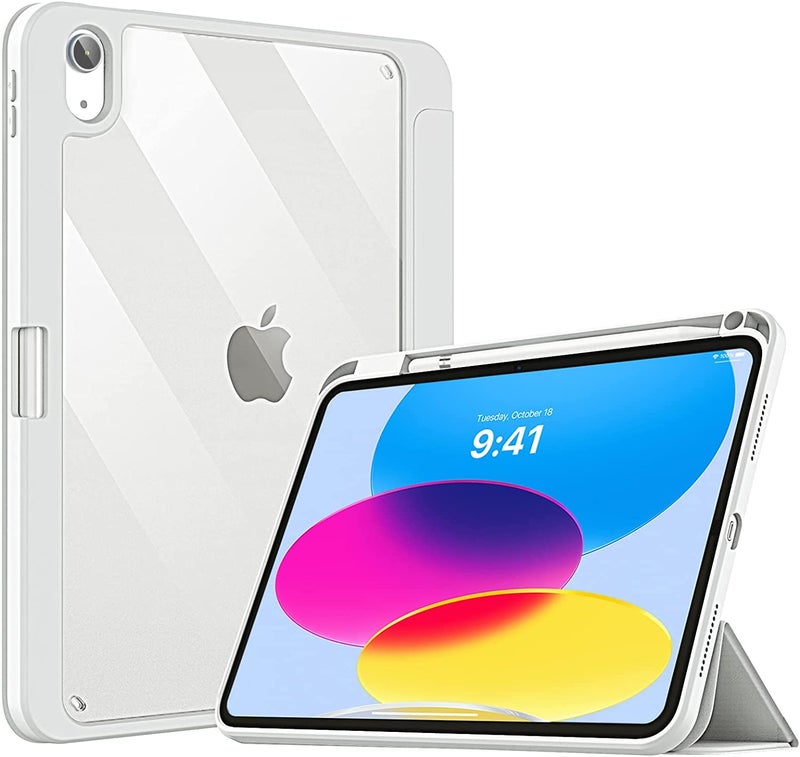 ProElite Case Cover for Apple iPad (A16) 11th/10th Generation (2025/2022), Transparent case Cover with Pencil Holder for iPad 11th/10th Gen 2025/2022, Grey - Image 1