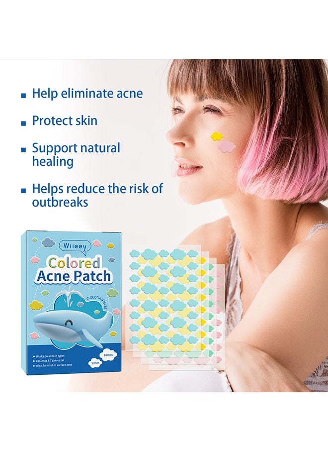 wiieey 144Pcs Pimple Patches for Face,Hydrocolloid Acne Patches for Covering Zits and Blemishes, Cute Spot Stickers for Skin Care  - Image 4