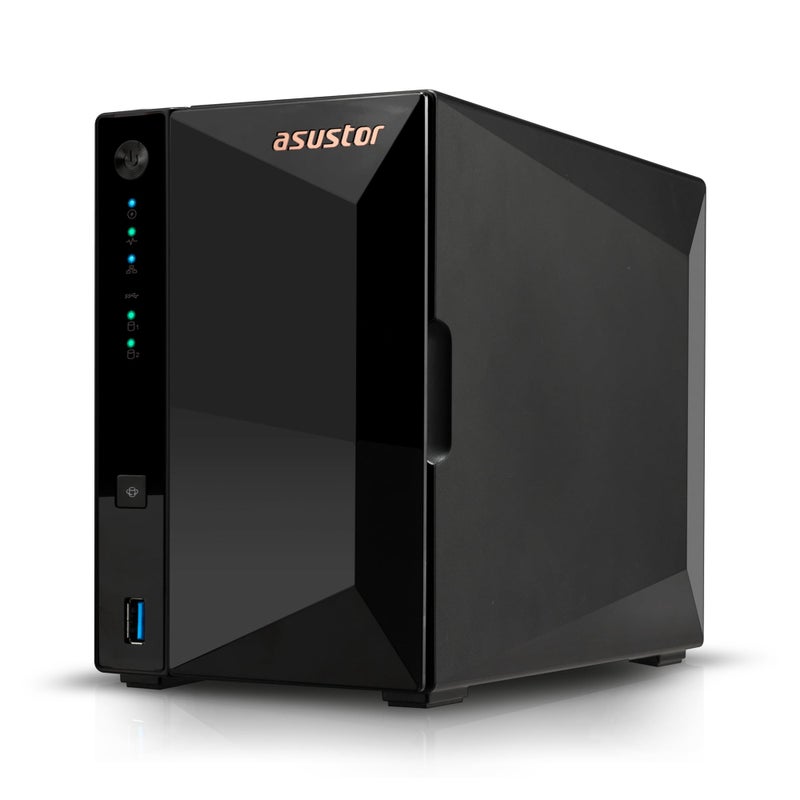 asustor Asustor Drivestor 2 Pro Gen2 AS3302T v2, 2 Bay NAS Enclosure Network Storage, 1.7GHz Quad-Core, 2.5GbE Port, 2GB RAM DDR4, Network Attached Storage for Cloud Storage (Diskless) - Image 1