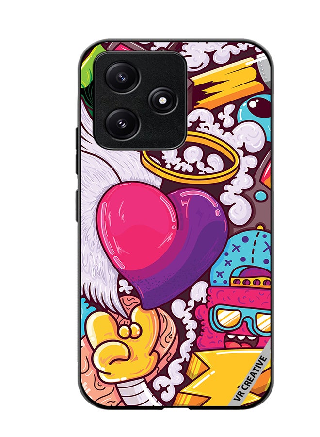 VR CREATIVE Protective Case Cover For Xiaomi Poco M6 Pro 5G Graphitti Design Multicolour - Image 1