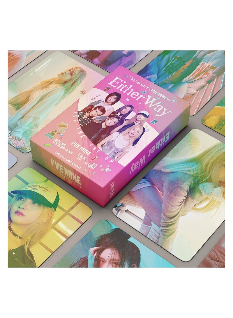 NIBEMINENT 55 Pcs Kpop IVE Either Way Lomo Cards Card For Fans Collection Gifts - Image 2