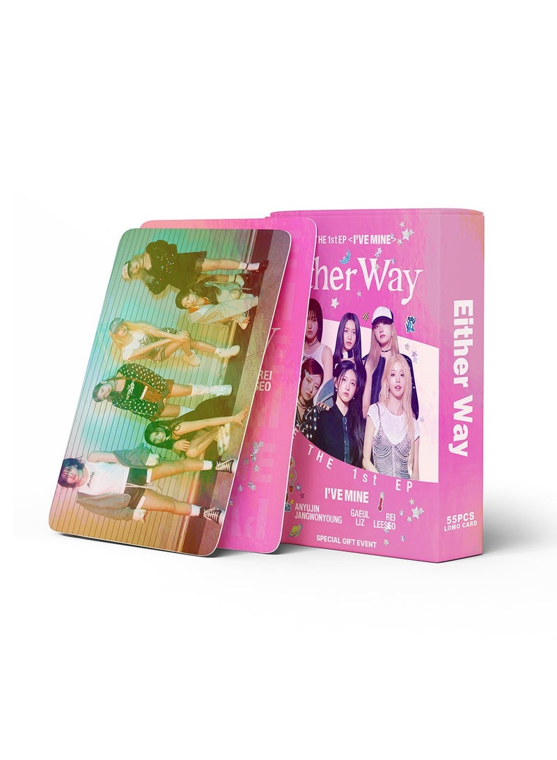 NIBEMINENT 55 Pcs Kpop IVE Either Way Lomo Cards Card For Fans Collection Gifts - Image 3