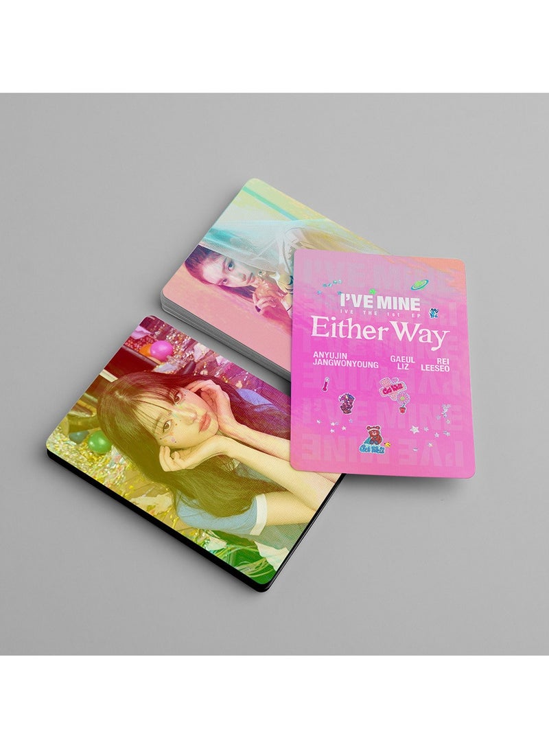 NIBEMINENT 55 Pcs Kpop IVE Either Way Lomo Cards Card For Fans Collection Gifts - Image 4