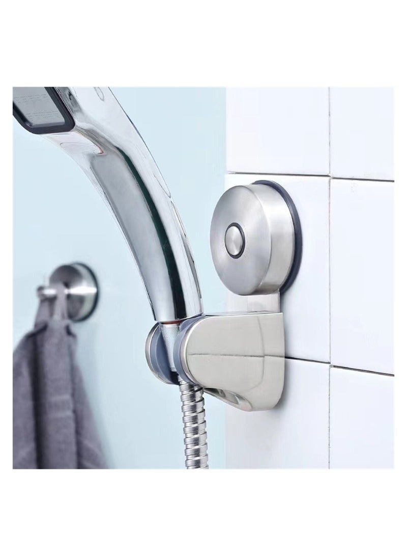 Shower Head Holder, Suction Handheld Bracket, Stainless Steel 4 Angles Adjustable Vacuum Wall Mounted No Drilling Handset Holder - Image 3