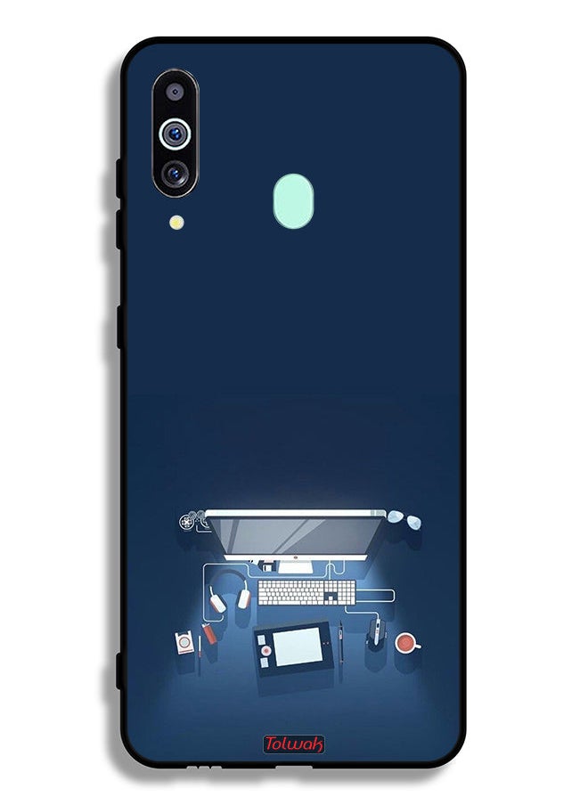 Tolwak Samsung Galaxy A60 Protective Case Cover Computer Desk Art  - Image 1