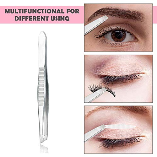 Adbeni Slantt Tip Tweezer For Hair Removal & Eyebrows Pack of 24, Hair Plucker Set - Image 4
