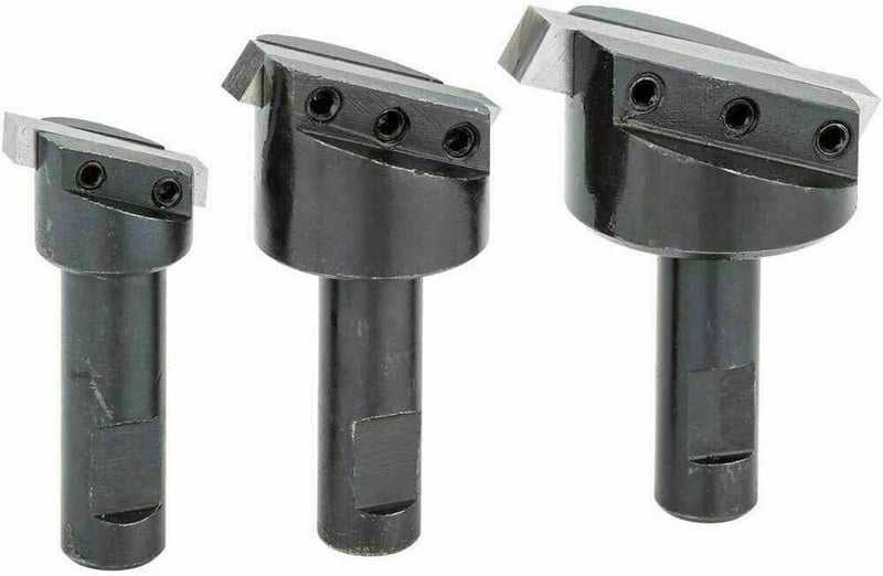 Fly Cutter Holder Set Of 3 pcs With ½” Shank HSS Square Tool Bit Wooden Stand  - Image 2