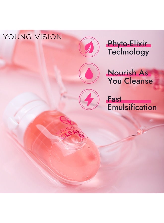 YOUNG VISION Cleansing Oil Portable 2ml Capsule for Travel & Business Trips, 2-in-1 Cleanse & Hydrate, Rose Scent Makeup Remover, Gentle Skincare for All Skin Types (10 pcs) - Image 5