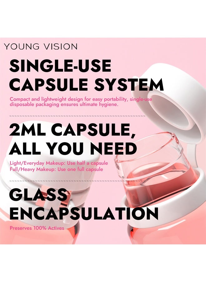 YOUNG VISION Cleansing Oil Portable 2ml Capsule for Travel & Business Trips, 2-in-1 Cleanse & Hydrate, Rose Scent Makeup Remover, Gentle Skincare for All Skin Types (10 pcs) - Image 3