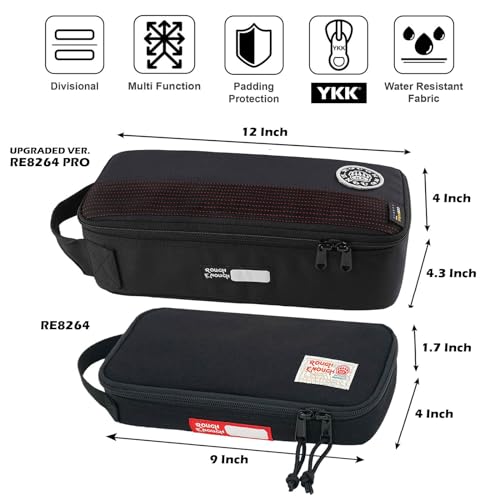 RE ROUGH ENOUGH Rough Enough Small Tool Bag Pouch Portable Tool Box EDC Organizer with Handle, 12 Inch, Cordura, Padded Water Resistant Base, Black - Image 4