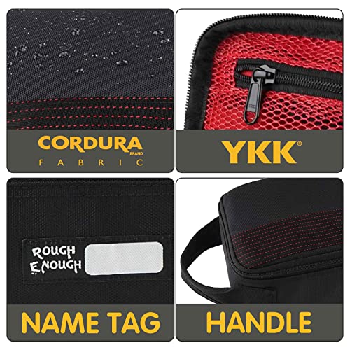RE ROUGH ENOUGH Rough Enough Small Tool Bag Pouch Portable Tool Box EDC Organizer with Handle, 12 Inch, Cordura, Padded Water Resistant Base, Black - Image 5