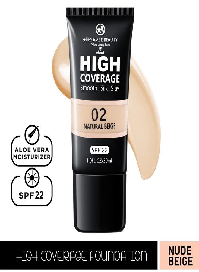 Adbeni High Coverage Foundation SPF-22 30ml | Smooth, Silky & Slay | Buildable, All-Day Wear & Naturally Radiant Complexion | All Skin Types | Natural Beige (Shade-02) - Image 5