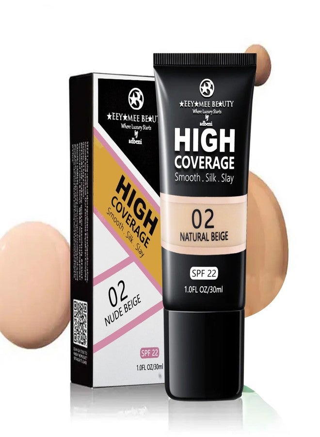 Adbeni High Coverage Foundation SPF-22 30ml | Smooth, Silky & Slay | Buildable, All-Day Wear & Naturally Radiant Complexion | All Skin Types | Natural Beige (Shade-02) - Image 2