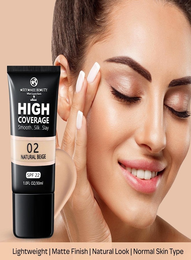 Adbeni High Coverage Foundation SPF-22 30ml | Smooth, Silky & Slay | Buildable, All-Day Wear & Naturally Radiant Complexion | All Skin Types | Natural Beige (Shade-02) - Image 4