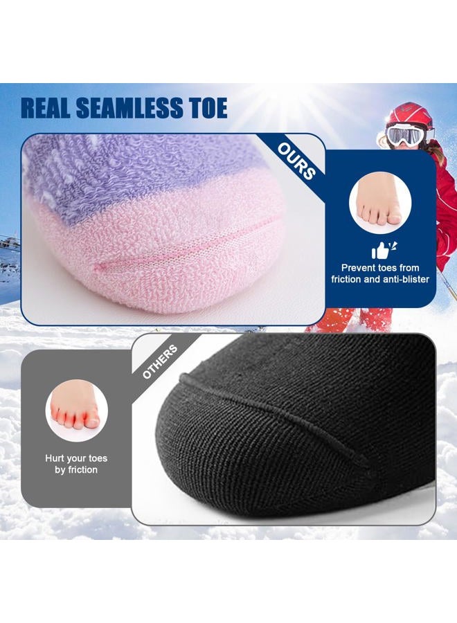 Cirorld Merino Wool Ski Socks Women Men,2 Pairs Knee High Winter Warm Skiing Socks Performance Thermal Snowboarding Socks - Image 3