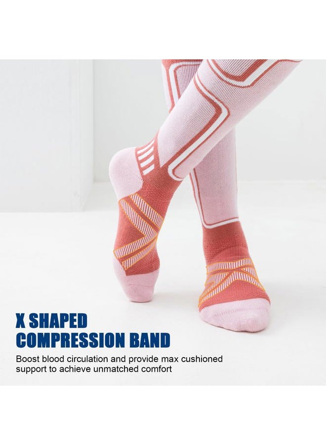 Cirorld Merino Wool Ski Socks Women Men,2 Pairs Knee High Winter Warm Skiing Socks Performance Thermal Snowboarding Socks - Image 5