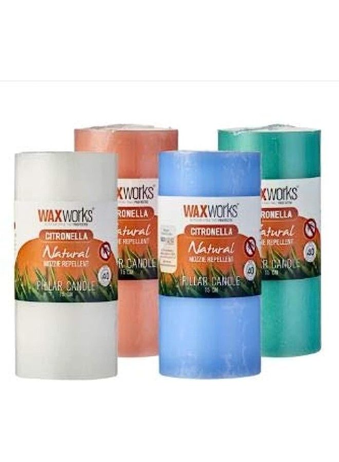 Citronella Wax Works Citronella Pillar Candle 15cm Astd - Image 3