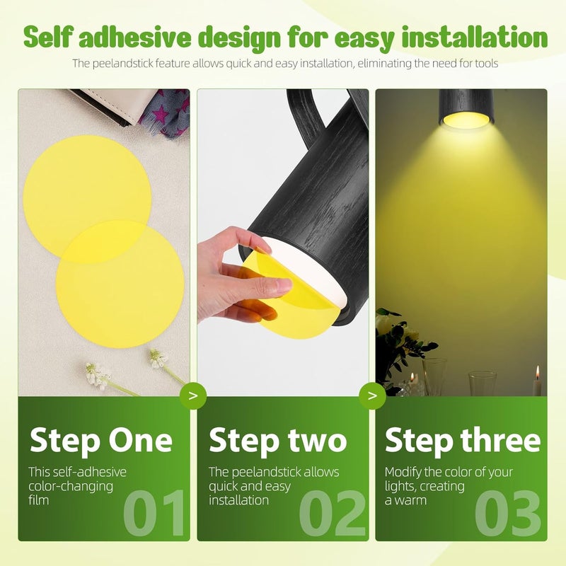 Popular trusted craftsmanship IMIKEYA Self-adhesive Light Diffuser Film – 5pcs Warm White Color-changing Gel Sheets Self-adhesive Correction Lamps Color-changing Sheet Home Decor Pet Lighting Filter Led Lamps Light durable upgraded substance - Image 5