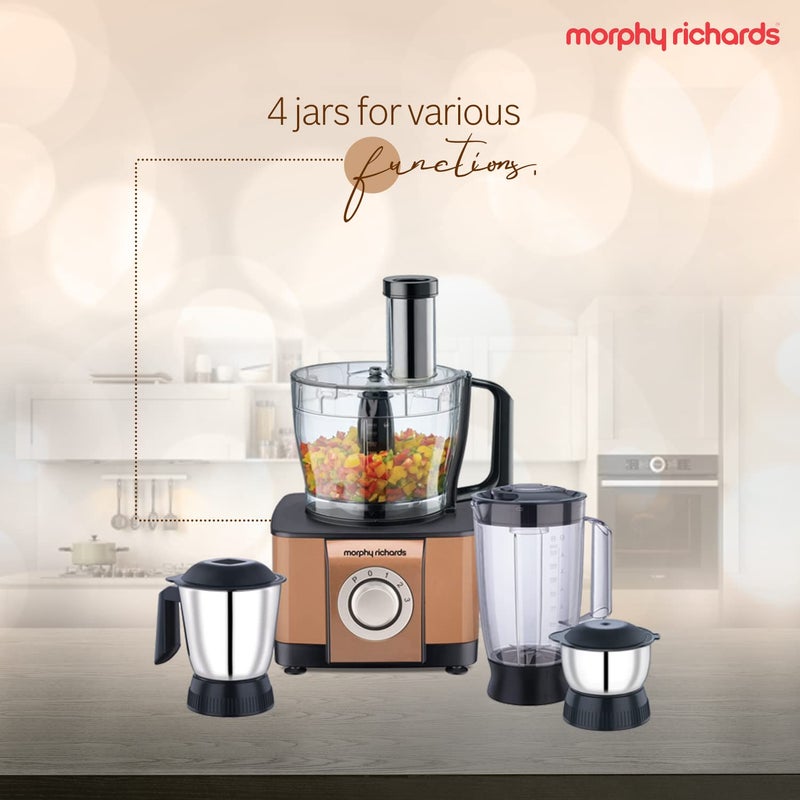 morphy richards معالج الطعام مورفي ريتشاردز آيكون سوبر 1000 واط بلون نحاسي لامع - Image 3