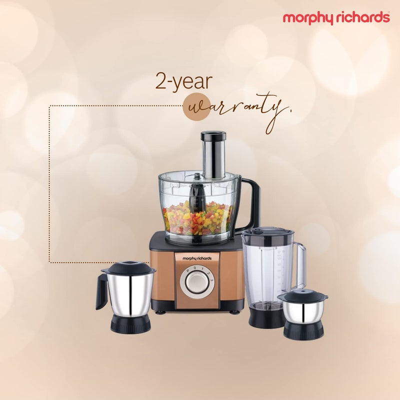 morphy richards معالج الطعام مورفي ريتشاردز آيكون سوبر 1000 واط بلون نحاسي لامع - Image 4