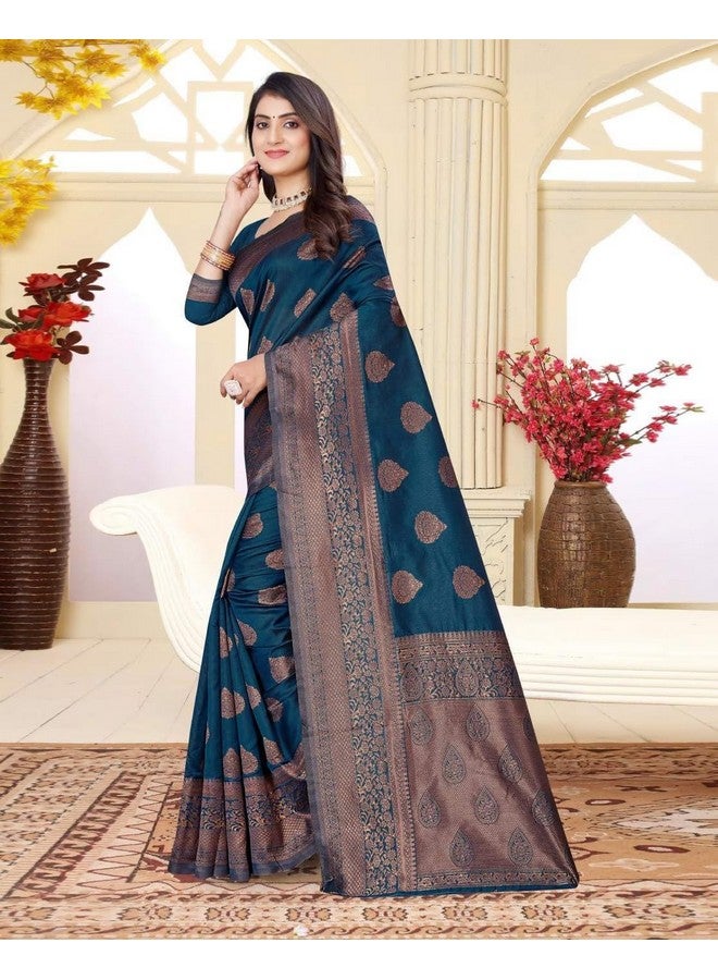 YASHIKA ساري ياشيكا النسائي الفاخر من قماش بناراسي كانجيفارام | ساري للنساء في حفلات الزفاف - Image 2