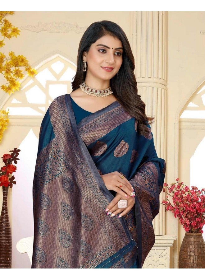 YASHIKA ساري ياشيكا النسائي الفاخر من قماش بناراسي كانجيفارام | ساري للنساء في حفلات الزفاف - Image 3