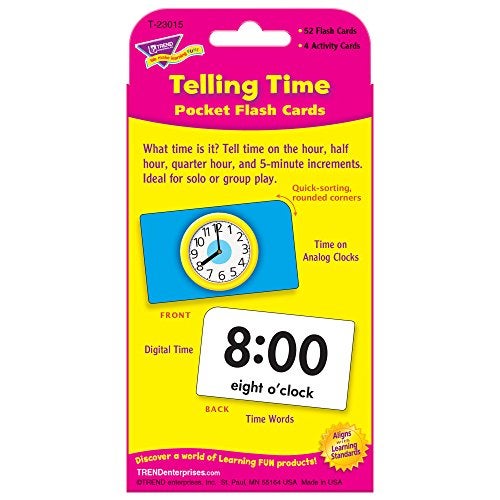 Trend Enterprises Telling Time Pocket Flash Cards - Image 4